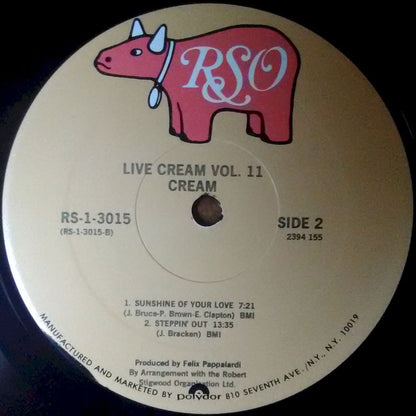 Cream (2) : Live Cream Volume II (LP, Album, RE, PRC)