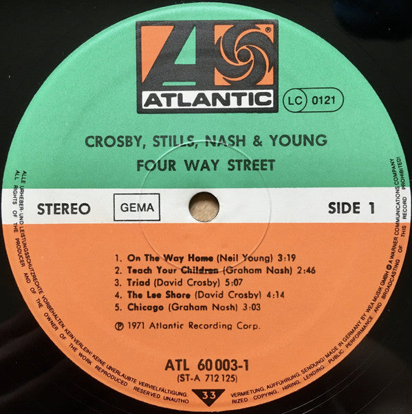 Crosby, Stills, Nash & Young : 4 Way Street (2xLP, Album, Gat)