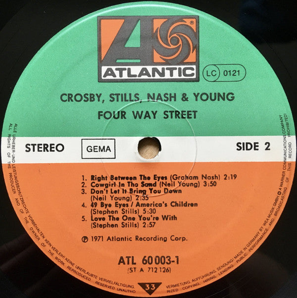 Crosby, Stills, Nash & Young : 4 Way Street (2xLP, Album, Gat)