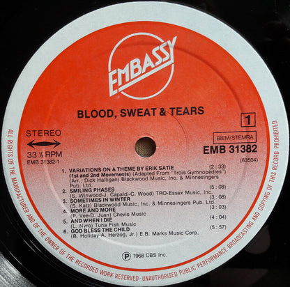 Blood, Sweat And Tears : 2nd Album (LP, Album, RE)