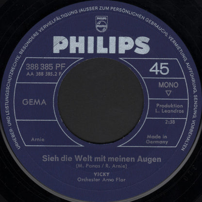 Vicky* : Halt Die Welt An / Sieh Die Welt Mit Meinen Augen (7", Single, Mono)