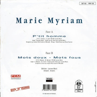 Marie Myriam : P'tit Homme (7", Single)