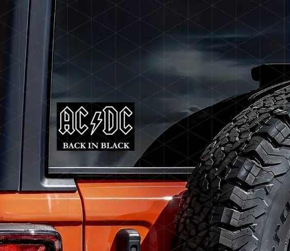 AC/DC Back in Black Auto Sticker