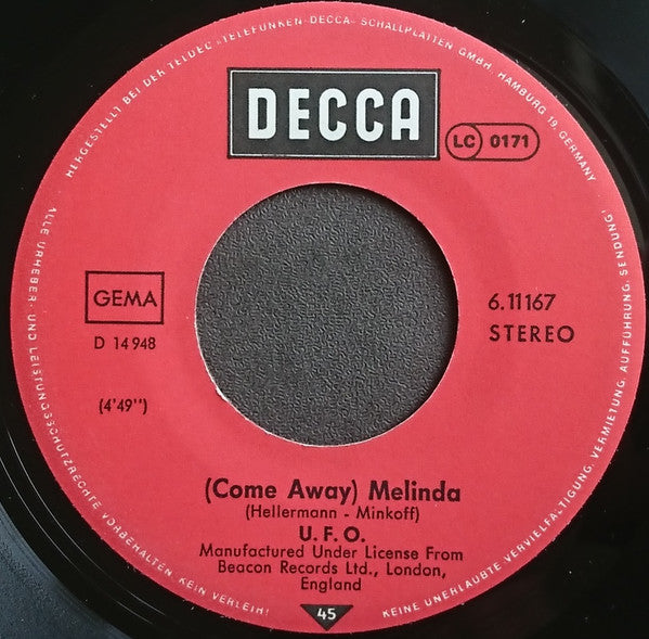 UFO (5) : Melinda / Boogie (7", Single, RE)