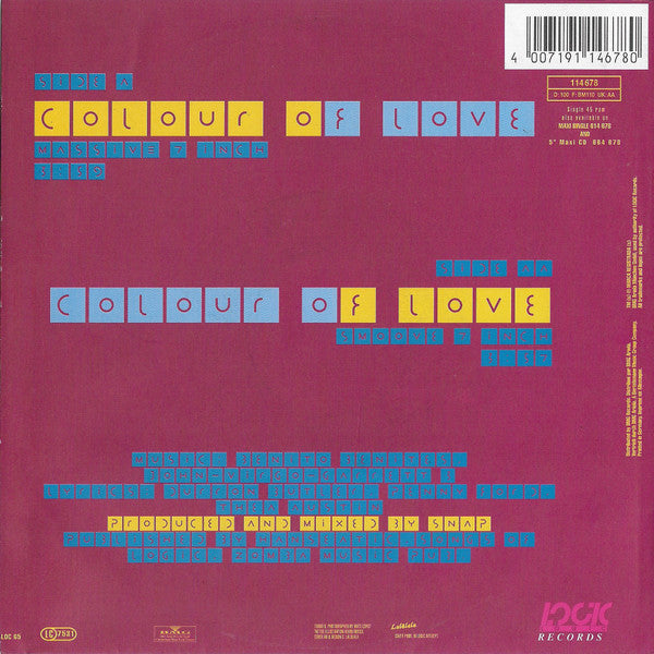 Snap! : Colour Of Love (7", Single)