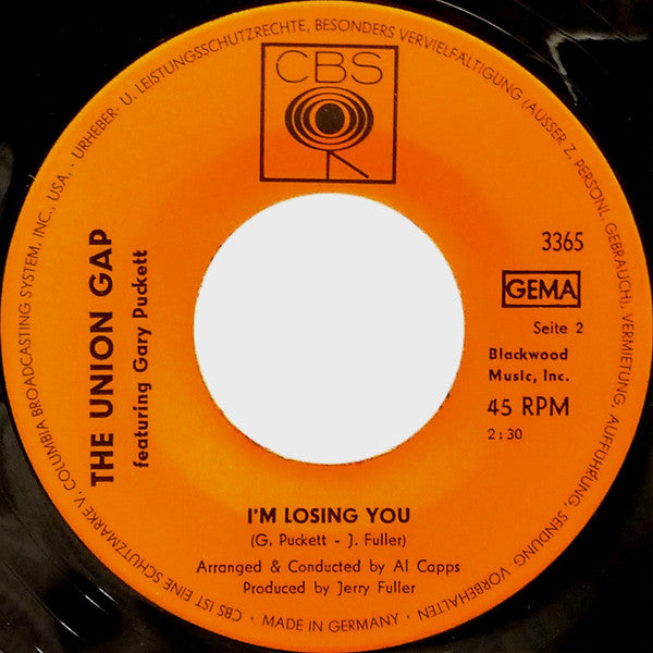 The Union Gap Featuring Gary Puckett* : Young Girl (7", Single)