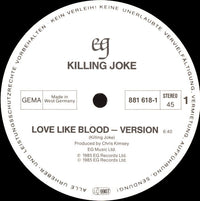 Killing Joke : Love Like Blood (12", Maxi)