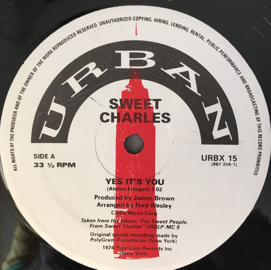 Sweet Charles* / Lyn Collins : Yes It's You / Rock Me Again & Again & Again & Again & Again & Again / Think About It (12", RP)
