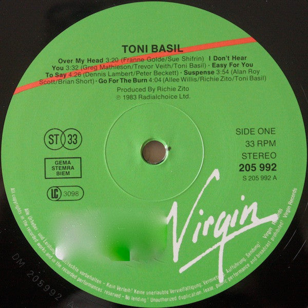 Toni Basil : Toni Basil (LP, Album)