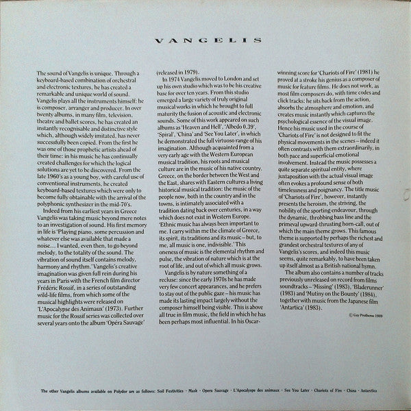 Vangelis : Themes (LP, Comp, Gat)