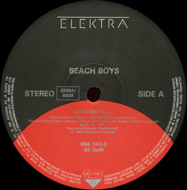 The Beach Boys : Kokomo (12", Maxi)