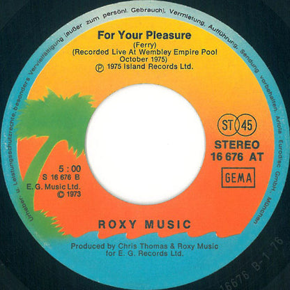 Roxy Music : Both Ends Burning (7", Single)