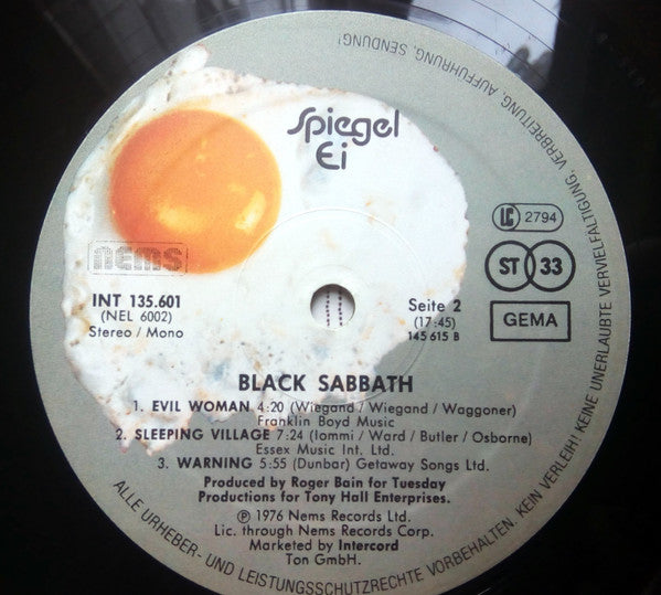 Black Sabbath : Black Sabbath (LP, Album, RE, gre)