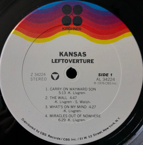 Kansas (2) : Leftoverture (LP, Album, RE, Car)