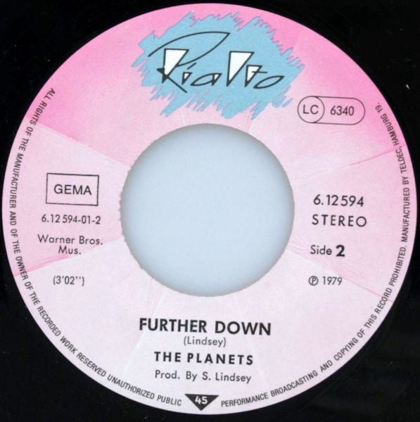 The Planets (2) : Lines / Further Down (7", Single)