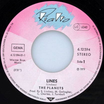 The Planets (2) : Lines / Further Down (7", Single)