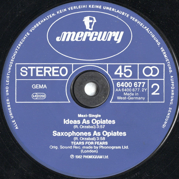 Tears For Fears : Mad World (12", Maxi)