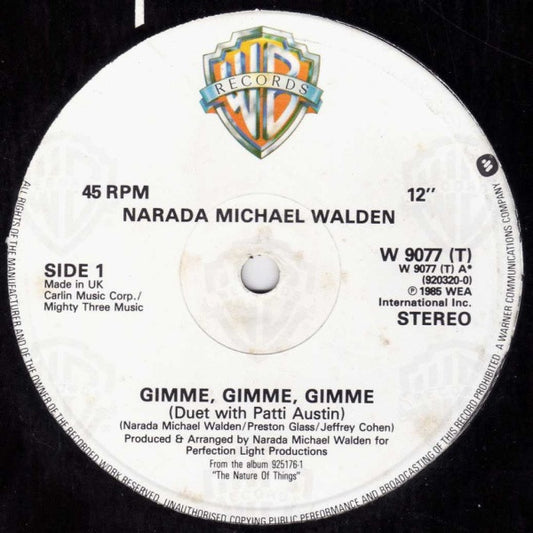 Narada Michael Walden : Gimme, Gimme, Gimme (12")