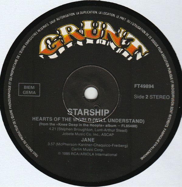 Starship (2) : Sara (12", Maxi)