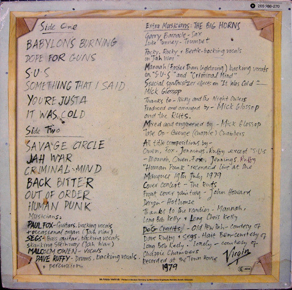 Ruts* : The Crack (LP, Album)