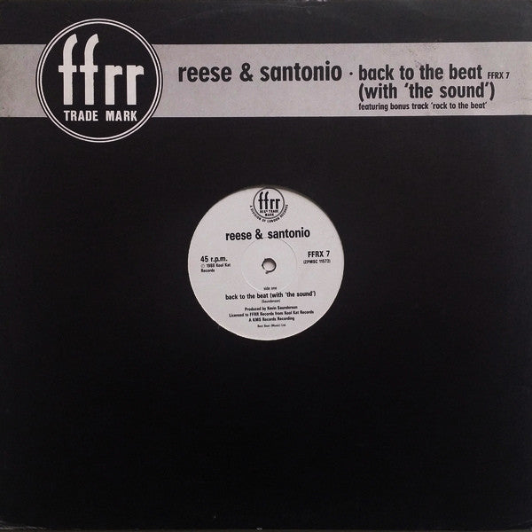 Reese & Santonio : Back To The Beat (With 'The Sound') (12")