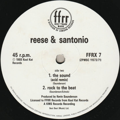 Reese & Santonio : Back To The Beat (With 'The Sound') (12")