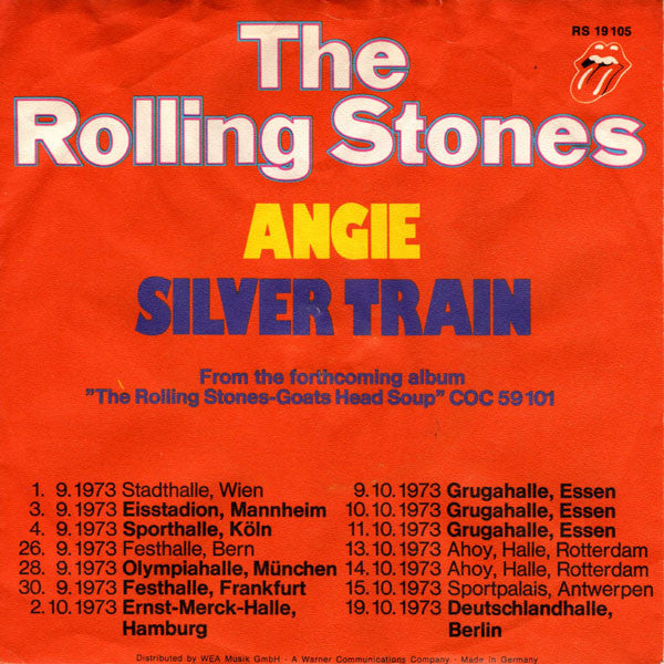 The Rolling Stones : Angie (7", Single)