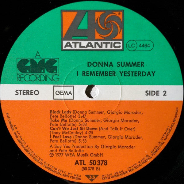 Donna Summer : I Remember Yesterday (LP, Album, P/Mixed)