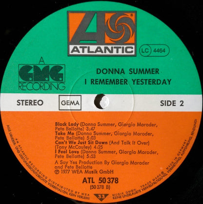 Donna Summer : I Remember Yesterday (LP, Album, P/Mixed)