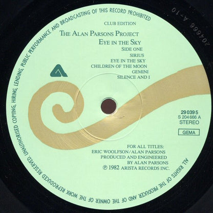 The Alan Parsons Project : Eye In The Sky (LP, Album, Club)