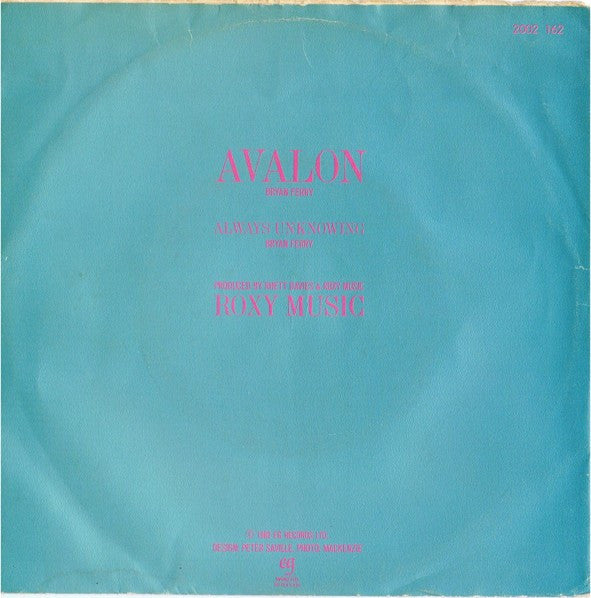 Roxy Music : Avalon (7", Single)