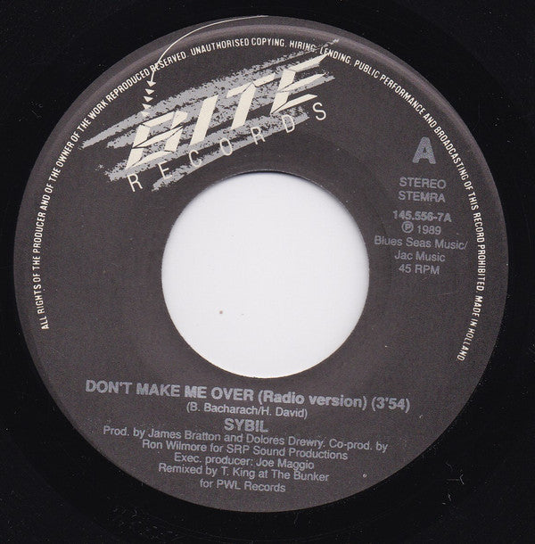 Sybil : Don't Make Me Over (7", Single)