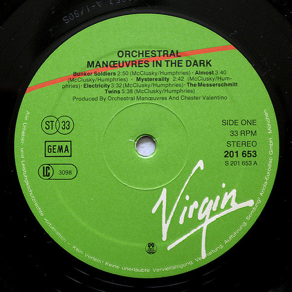 Orchestral Manoeuvres In The Dark : Orchestral Manoeuvres In The Dark (LP, Album)