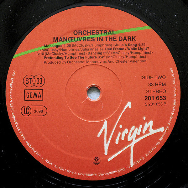 Orchestral Manoeuvres In The Dark : Orchestral Manoeuvres In The Dark (LP, Album)