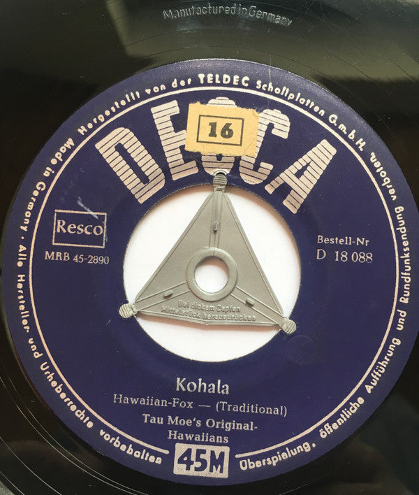 Tau Moe's Original Hawaiians : Kohala / Twelfth Street Rag (7")