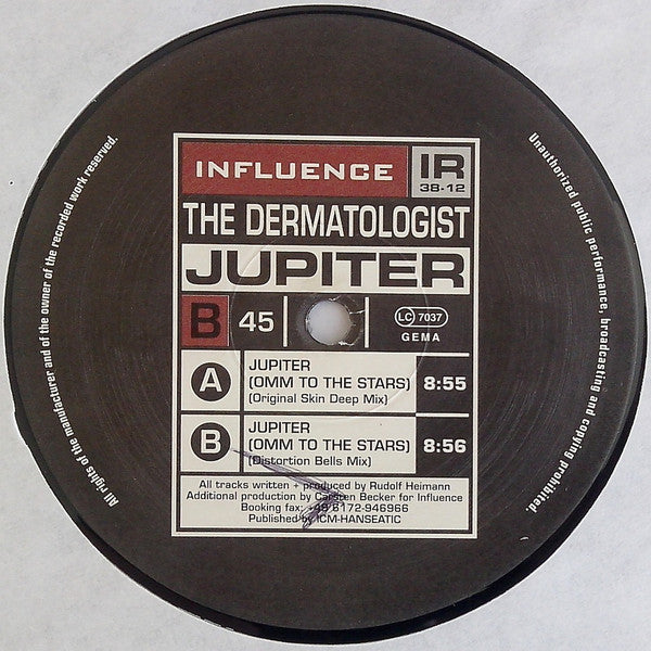 The Dermatologist : Jupiter (12")