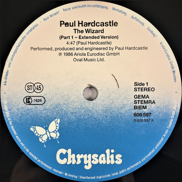 Paul Hardcastle : The Wizard (12", Maxi)