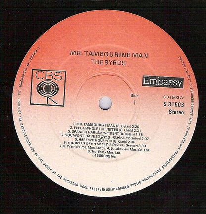 The Byrds : Mr. Tambourine Man (LP, Album, RE)