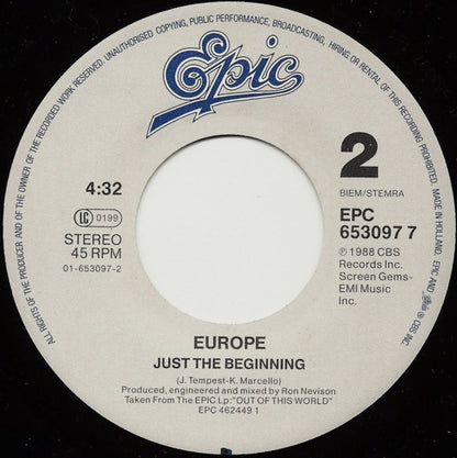 Europe (2) : Open Your Heart (7", Single)