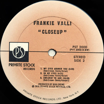 Frankie Valli : Closeup (LP, Album, Bes)
