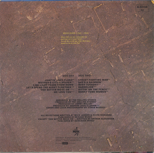 The Rolling Stones : Through The Past, Darkly (Big Hits Vol. 2) (LP, Comp, RE)