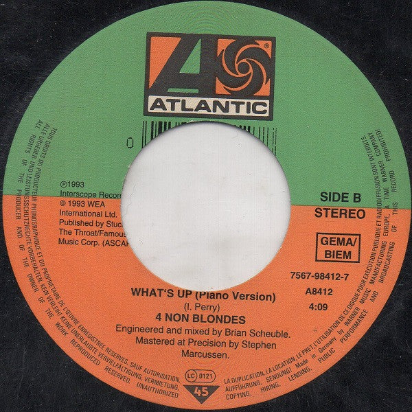 4 Non Blondes : What's Up? (7", Single, Lar)