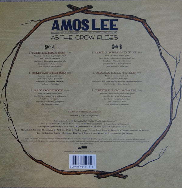 Amos Lee : As The Crow Flies (10", EP)