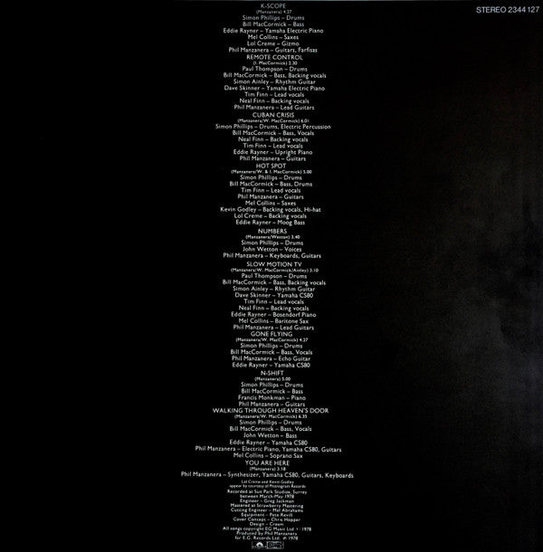 Manzanera* : K-Scope (LP, Album)