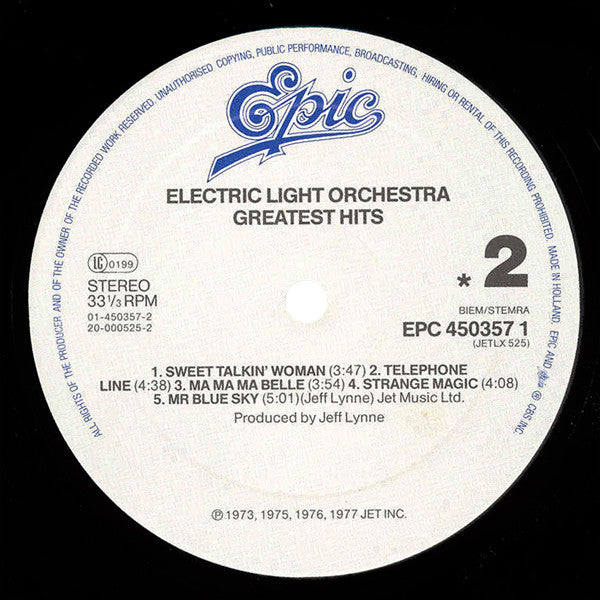 ELO* : ELO's Greatest Hits (LP, Comp, RE)