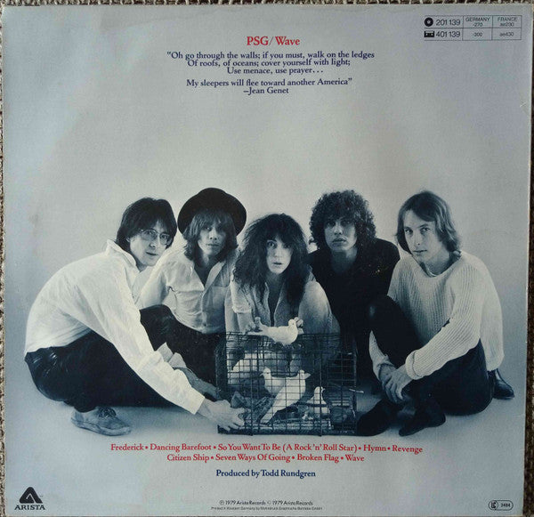 Patti Smith Group : Wave (LP, Album, RP)