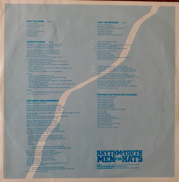 Men Without Hats : Rhythm Of Youth (LP, Album)