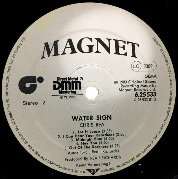 Chris Rea : Water Sign (LP, Album)
