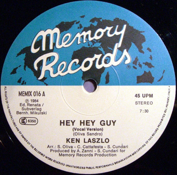 Ken Laszlo : Hey Hey Guy (12", Maxi)