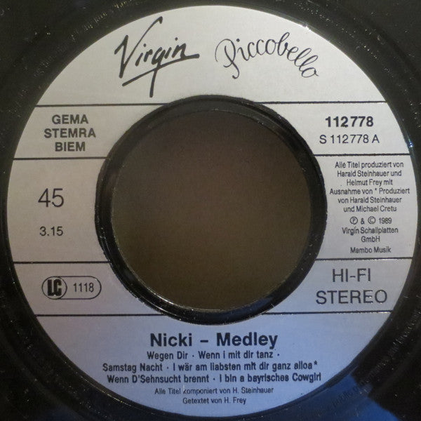 Nicki : Das Medley Zum Aktuellen Hitalbum (7", Single)